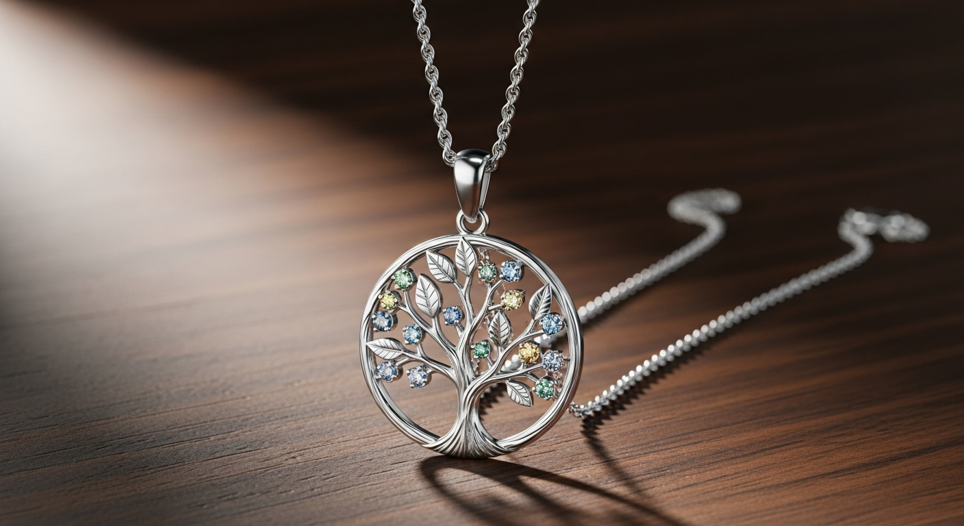 Collier arbre de vie symbolisant la famille