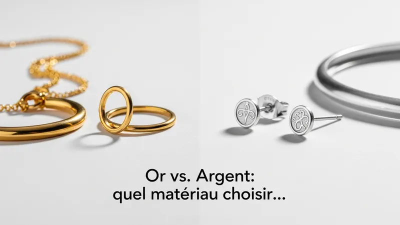 Or vs. Argent : quel matériau choisir pour vos bijoux personnalisés
